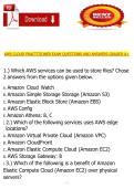 AWS Cloud Practitioner Exam Questions and Answers Graded A&plus; &ndash; Complete Certification Practice Test and Study Guide