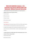 NUR 5461&sol;NUR5461 Module 1 V2 &vert; &NewLine;Immunity and Cancer Biology Q&A with &NewLine;Rationale &vert; William Paterson University 