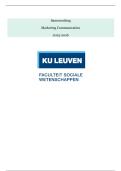 Summary Marketing Communication &vert; KU Leuven &vert; 2025&sol;26