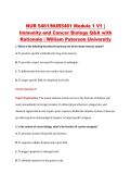 NUR5461 Module 1 V1&ndash;V3 &vert; NUR 5461 Module 1 V1&ndash;V3 &vert; Immunity and Cancer Biology &vert; William Paterson University &vert; Complete Exam Bundle with Detailed Verified Answers