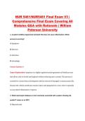 NUR5461 Final Exam V1&ndash;V3 &vert; NUR 5461 Final Exam V1&ndash;V3 &vert; Comprehensive Final Exam Covering All Modules &vert; William Paterson University &vert; Complete Exam Bundle with Detailed Verified Answers