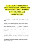 None For The Road NM EXAM STUDY &NewLine;GUIDE 2026&sol;2027 COMPLETE QUESTIONS &NewLine;WITH VERIFIED CORRECT ANSWERS &vert;&vert; &NewLine;100&percnt; GUARANTEED PASS &NewLine;<NEWEST VERSION> 