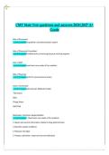 CMT State Test Questions and Answers 2026&sol;2027 &vert; A&plus; Grade Certified Medication Technician Certification Study Guide