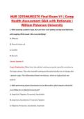NUR3270 Final Exam V1&ndash;V3 &vert; NUR 3270 Final Exam V1&ndash;V3 &vert; Comprehensive Health Assessment &vert; William Paterson University &vert; Complete Exam Bundle with Detailed Verified Answers
