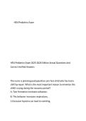 HESI Pediatrics Exam 2025-2026 Edition Actual Questions And Correct Verified Answers