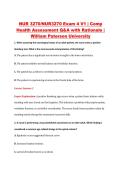NUR3270 Exam 4 V1&ndash;V3 &vert; NUR 3270 Exam 4 V1&ndash;V3 &vert; Comprehensive Health Assessment &vert; William Paterson University &vert; Complete Exam Bundle with Detailed Verified Answers