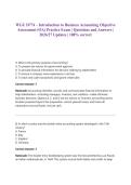 WGU D774 &ndash; Introduction to Business Accounting Objective Assessment &lpar;OA&rpar; Practice Exam &vert; Questions and Answers &vert; 2026&sol;27 Updates &vert; 100&percnt; correct
