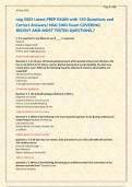 nsg 5003 Latest PREP EXAM with 130 Questions and &NewLine;Correct Answers&sol; NSG 5003 Exam COVERING RECENT AND MOST TESTED QUESTIONS&NewLine;
