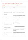 LARE PLANNING AND DESIGN QUESTIONS WITH 100&percnt; CORRECT  &NewLine; &NewLine;ANSWERS 