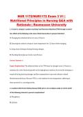 NUR1172 Exam 3 V1&ndash;V3 &vert; NUR 1172 Exam 3 V1&ndash;V3 &vert; Nutritional Principles in Nursing &vert; Rasmussen University &vert; Complete Exam Bundle with Detailed Verified Answers