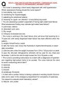 NUR 233 &ndash; EXAM 2 PRACTICE QUESTIONS AND ANSWERS &ndash; CARDIOVASCULAR&comma; FLUID & ELECTROLYTE&comma; PAIN MANAGEMENT&comma; AND MOBILITY REVIEW