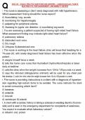 NUR 233 &ndash; Exam 2 Practice Questions and Answers &ndash; Cardiovascular&comma; Fluid & Electrolyte&comma; Pain Management&comma; and Mobility Review