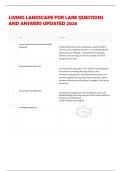 LIVING LANDSCAPE FOR LARE QUESTIONS AND ANSWERS UPDATED 2026