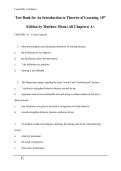 An Introduction to Theories of Learning 10th Edition Study Guide &vert; Test Bank Questions & Verified Answers &vert; Educational Psychology Exam Prep