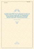 nsg 5003 Latest PREP Test Fundamental Concepts and Skills for Nursing Practice with 130 Questions and Correct Answers&sol; NSG 5003 Exam COVERING RECENT AND MOST TESTED QUESTIONS
