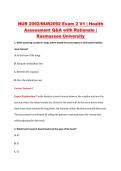 NUR2092 Exam 2 V1&ndash;V3 &vert; NUR 2092 Exam 2 V1&ndash;V3 &vert; Health Assessment &vert; Rasmussen University &vert; Complete Exam Bundle with Detailed Verified Answers