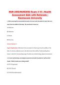 NUR 2092&sol;NUR2092 Exam 4 V3 &vert; Health &NewLine;Assessment Q&A with Rationale &vert; &NewLine;Rasmussen University 
