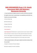 NUR2092 Exam 4 V1&ndash;V3 &vert; NUR 2092 Exam 4 V1&ndash;V3 &vert; Health Assessment &vert; Rasmussen University &vert; Complete Exam Bundle with Detailed Verified Answers
