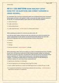 NR 511 CEA MIDTERM EXAM 2026&sol;2027 LATEST &NewLine;EXAM TEST 150 QUESTIONS AND CORRECT ANSWERS A&plus; &NewLine;GRADE ASSURED&NewLine;