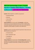 NUR 354 Pharmacology II Exam 1 Practice &NewLine;Questions &lpar;Updated 2026&rpar; Module 1&colon; Diuretics&comma; &NewLine;Cardiovascular&comma; and Endocrine Medications &NewLine;
