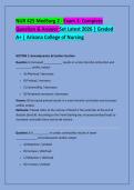 NUR 425 MedSurg 2 - Exam 3&colon; Complete &NewLine;Question & Answer Set Latest 2026 &vert; Graded &NewLine;A&plus; &vert; Arizona College of Nursing 