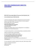WGU D441 PHARMACOLOGY OBJECTIVE ASSESSMENT EXAM QUESTIONS AND ANSWERS 