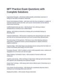 MFT Practice Exam Questions with Complete Solutions