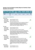 Geriatric Care Prioritization Activity Report for Sentinel U Exam Questions and Answers