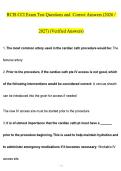 RCIS CCI Exam Test Questions and  Correct Answers &lpar;2026 &sol; &NewLine;2027&rpar; &lpar;Verified Answers&rpar;