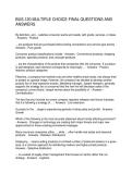 BUS&period;120 MULTIPLE CHOICE FINAL QUESTIONS AND ANSWERS