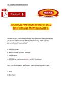AWS Cloud Practitioner Practice Exam Questions and Answers Graded A&plus; &ndash; Complete Certification Practice Test and Study Guide