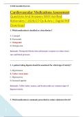 Cardiovascular Medications Assessment &NewLine;Questions And Answers With Verified &NewLine;Rationales &vert; 2026&sol;27 Qs & Ans &vert; Digital Pdf &NewLine;Download 
