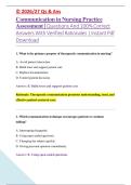 Communication in Nursing Practice &NewLine;Assessment &vert; Questions And 100&percnt; Correct &NewLine;Answers With Verified Rationales &vert; Instant Pdf &NewLine;Download