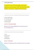 Comprehensive Pharmacology Final Exam &NewLine;Questions And Answers With Verified Rationales &NewLine;2026&sol;27 Qs & Ans &vert; Digital Pdf Download