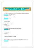 Health Assessment Exam 1 Practice Questions & Answers &lpar;2026&sol;2027 A&plus; Grade&rpar;&vert;Grade Nursing Study Guide