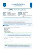 Fresenius CCHT Certification Preparation Test &lpar;Latest 2026&sol;2027 Update&rpar; &vert; Complete Practice Questions with Verified Answers and Detailed Rationales &vert; Certified Clinical Hemodialysis Technician &vert; A&plus; Graded &vert; Fresenius &sol; NNCC
