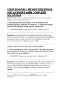 CISSP DOMAIN 2&colon; REVIEW QUESTIONS AND ANSWERS WITH COMPLETE SOLUTIONS