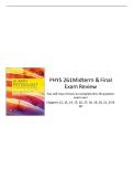 PHYS 261 MIDTERM & FINAL EXAM REVIEW &vert; 2026 UPDATE &vert; WITH COMPLETE SOLUTIONS&period;