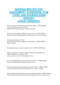 GEORGIA BIOLOGY EOC Exam Questions with 100&percnt; Correct Answers &vert; Latest Version &lpar;2026&sol;2027&rpar;&vert; Expert Verified