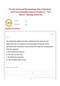 NU 636 Advanced Pharmacology Quiz 5 Questions and Correct Detailed Answers Graded A&plus; &vert; New 2026&sol;27 &vert; Herzing University