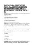 CISSP OFFICIAL ISC2 PRACTICE TESTS &lpar;ALL DOMAINS&rpar; QUESTIONS AND ANSWERS WITH COMPLETE SOLUTIONS 100&percnt; CORRECT RATED A&plus;