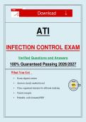 ATI Infection control Exam Verified Questions and Answers 100- Guaranteed Passing 2026