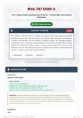 MHA 707 Exam D 170&plus; &lpar;Latest 2026&rpar; Complete Exam Prep Kit   Verified Q&A with Detailed Rationales