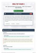 MHA 707 Exam C 150&plus; &lpar;2026 2027 Edition&rpar; Exam Prep Bank   100&percnt; Correct Solutions   Expert Rationales
