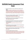 NUR 2092 Health Assessment Final Exam Questions & Answers 2024&ndash;2026 &vert; 100&plus; Verified Questions &vert; Head&comma; Eyes&comma; Ears&comma; Nose&comma; Throat &lpar;HEENT&rpar;&comma; Lymphatic&comma; Rectal & Prostate Assessment Review