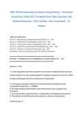 NRG 200 Pharmacology for Human Caring Nursing &ndash; Final Exam Actual Exam 2026&sol;2027&colon; Complete Exam-Style Questions with Detailed Rationales &vert; 100&percnt; Verified &vert; Pass Guaranteed &ndash; A&plus; Graded