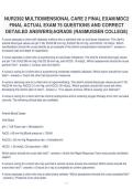 NUR 2392 Multidimensional Care II Final Exam Questions & Answers 2024&ndash;2026 &vert; MDC2 Final Exam Study Guide &vert; Acid-Base Balance&comma; ABGs&comma; Fluid & Electrolytes&comma; TPN&comma; PICC Lines&comma; Respiratory & Critical Care Nursing
