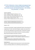 ATI TEAS 6 Mathematics&comma; Science&comma; English and Language Usage Question and Answers Actual Exam 2026&sol;2027&colon; Complete Exam-Style Questions with Detailed Rationales &vert; 100&percnt; Verified &vert; Pass Guaranteed &ndash; A&plus; Graded