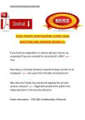 Texas Private Investigators License Exam Questions and Answers Graded A&plus; &ndash; Complete Licensing Practice Test and Study Guide