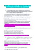 Texas Nursing Jurisprudence & Ethics Exam Questions & Answers 2024&ndash;2026 &vert; Texas BON Nursing Law Review &vert; Nursing Practice Act&comma; Delegation&comma; Professional Boundaries&comma; Peer Review & Licensure Study Guide